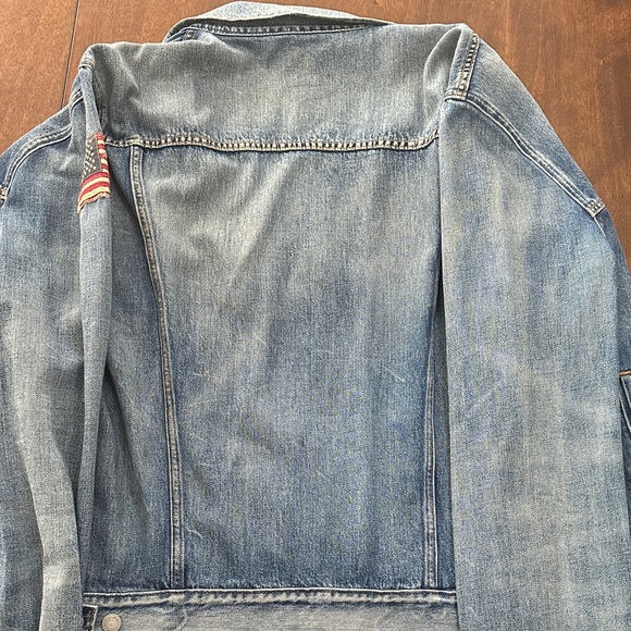 Polo Ralph Lauren Denim Jacket with American Flag Patch - Picture 4 of 4